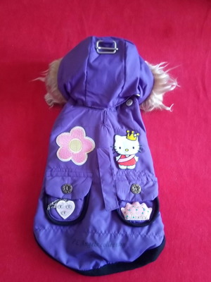 Dog jacket new, size 30cm with removable hood