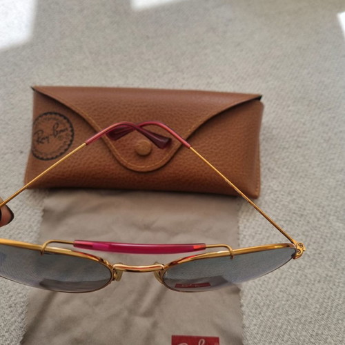 Ray Ban aviator sunglasses used, bronze copper metal frame