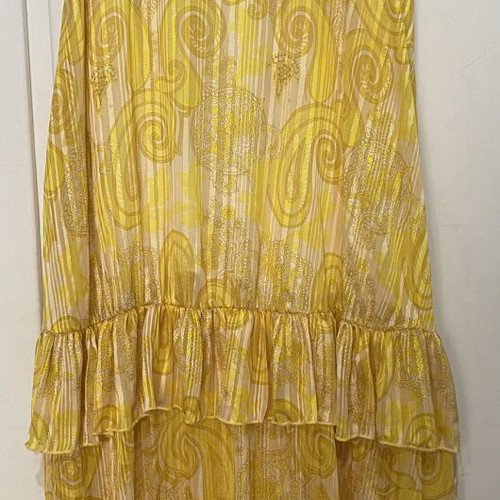 Summer set Dress2unDress new, yellow and gold crop top with skirt