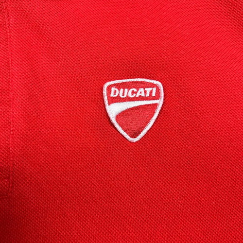 Ducati Polo shirt used, men's large red short sleeve