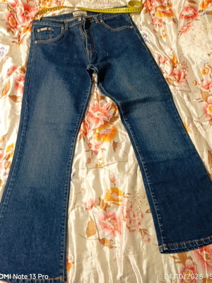 Jeans pants flared women's like new, blue, size 38