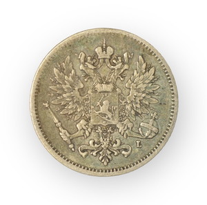 RUSSIAN FINLAND 25 PENNIA 1907 L ΡΩΣΙΚΗ ΦΙΝΛΑΝΔΙΑ ΑΣΗΜΕΝΙΟ ΝΟΜΙΣΜΑ