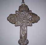 Vintage Tin Filigree Cross from Ioannina made to order