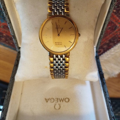 Omega De Ville Quartz Vintage watch like new, Cal. 1378, two-tone
