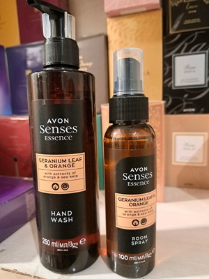 Avon Senses Essence set with geranium leaf and orange scent new