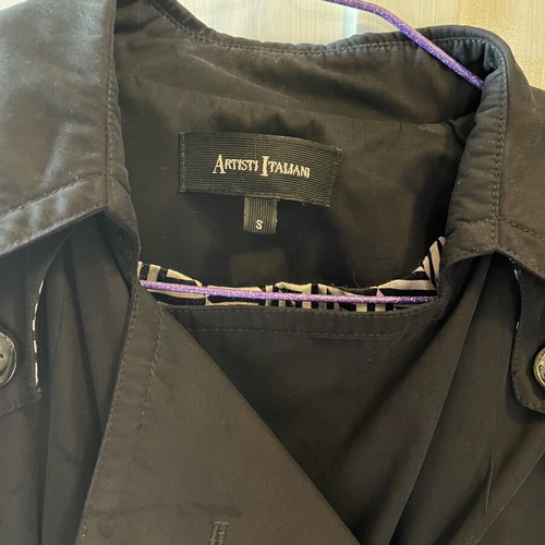 Artisti Italiani trench coat size S used, black