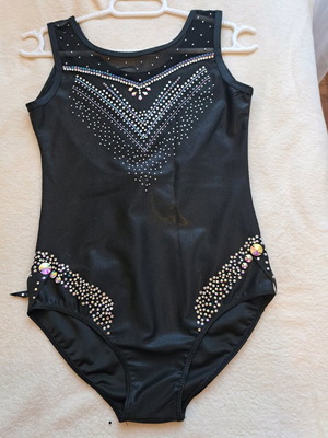 Bodysuit new 152 cm black with lots of sparkle
