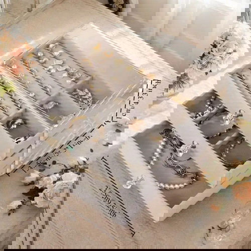 Ακρυλική οργάνωση κοσμημάτων με βελούδινο εσωτερικό