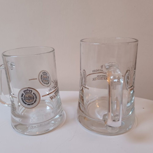 Warsteiner beer glasses 2 large 400ml new