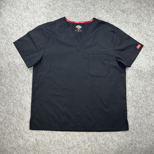 Dickies medical nurse shirt men's large black used with pockets