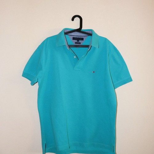 Tommy Hilfiger men's polo shirt turquoise L