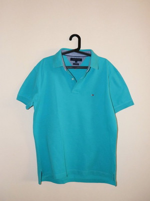 Tommy Hilfiger men's polo shirt turquoise L