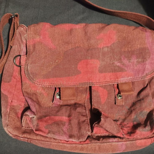 Kipling Messenger Bag Burgundy Military used