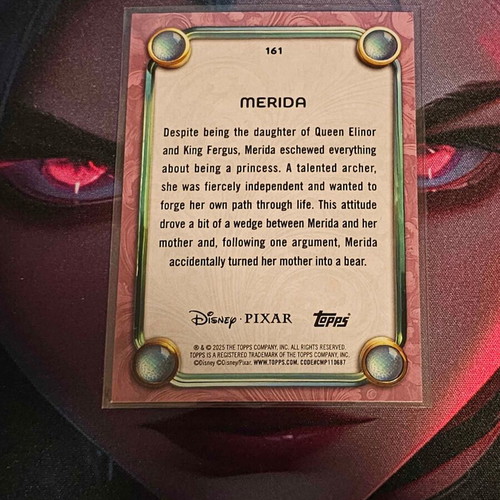 2025 Topps Disney Pixar Merida Foil card new #161