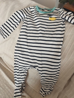 Baby rompers set with striped 12-month and velour romper