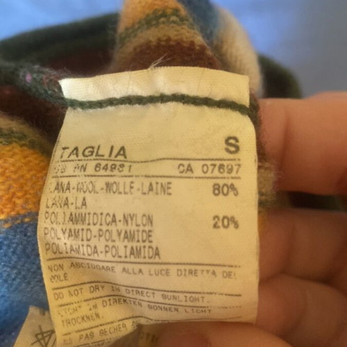 United Colors of Benetton wool vintage cardigan like new, multicolor, size S