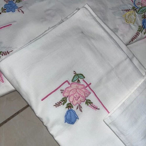 Vintage bed sheet set for double bed, new cotton