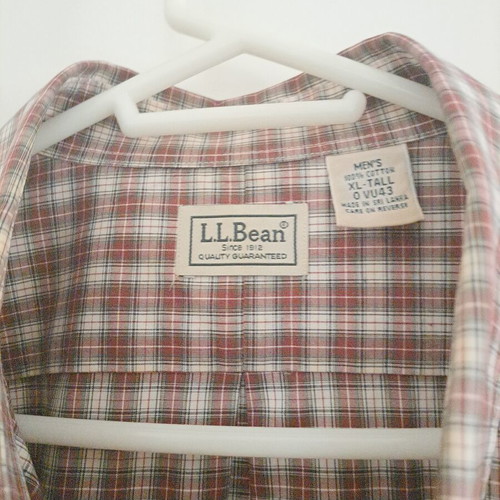 L.L.Bean short sleeve shirt new, size XL XXL, beige and brown