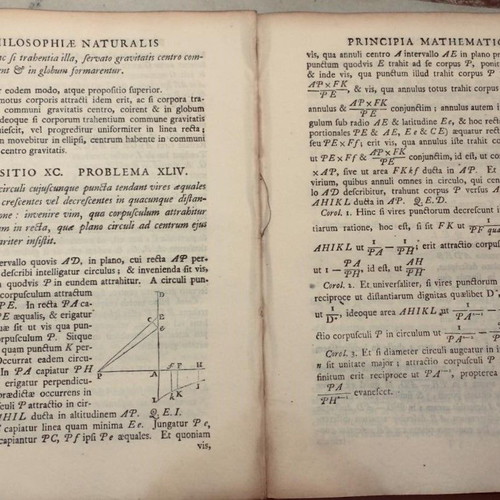 Philosophiæ Naturalis Principia Mathematica by Newton used, third edition 1726