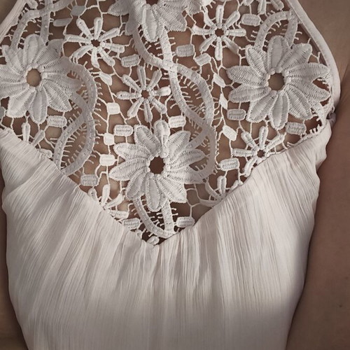 Zara maxi dress with embroidery and open back, pink