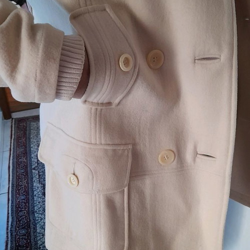 Mango white wool coat like new, size large