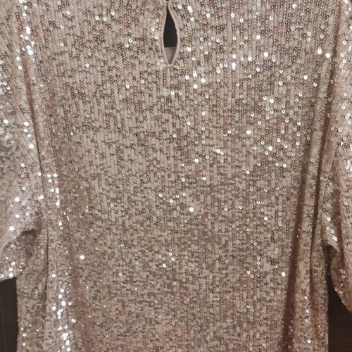 H&M blouse new, pink-gold, size XS
