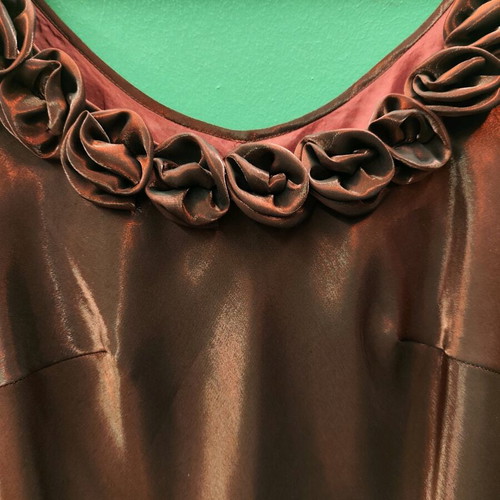 Vintage burgundy evening dress like new, size 50