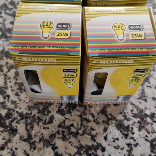 Yellow incandescent bulb 25W E27 Grundig new
