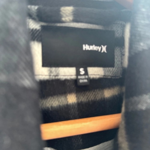 HurleyX checked jacket like new, gray and blue, size S