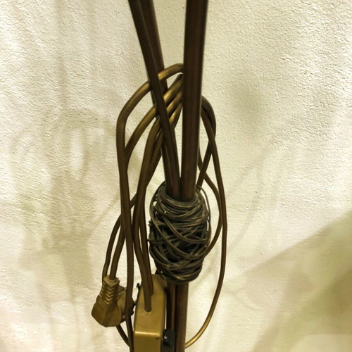 Floor lamp bronze with blown glass, like new