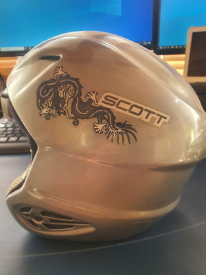 Children's ski helmet used for winter sports