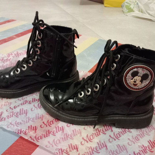 Minnie Mouse kids boots used, size 33, black Zara