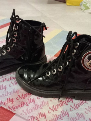 Minnie Mouse kids boots used, size 33, black Zara