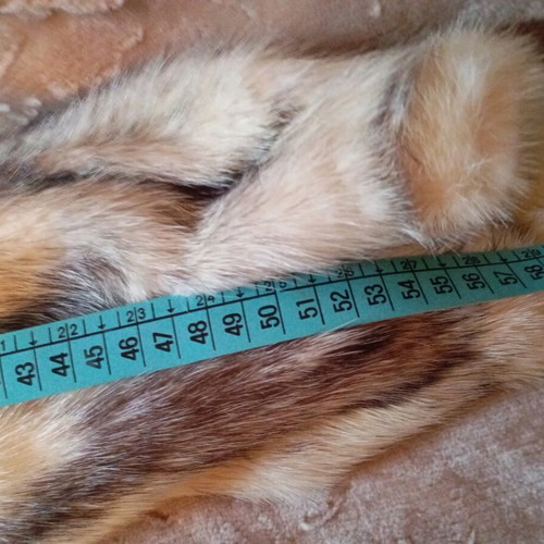Vintage natural fur like new, gray and beige