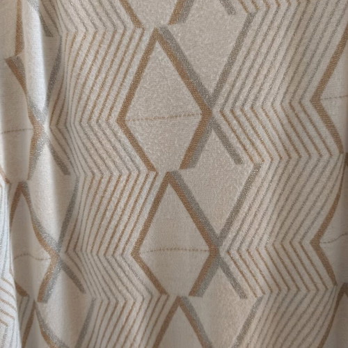 Beige women's midi dress like new with silver and gold details