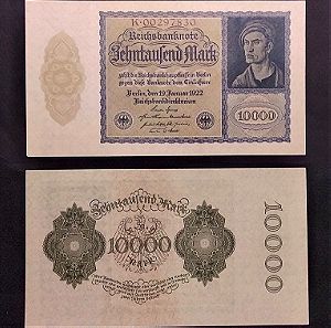 GERMANY 10000 MARK 1922 UNC