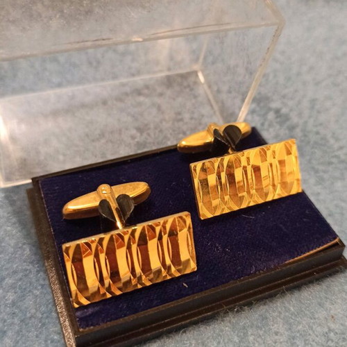 Rowi gold-plated cufflinks new, unused for shirt