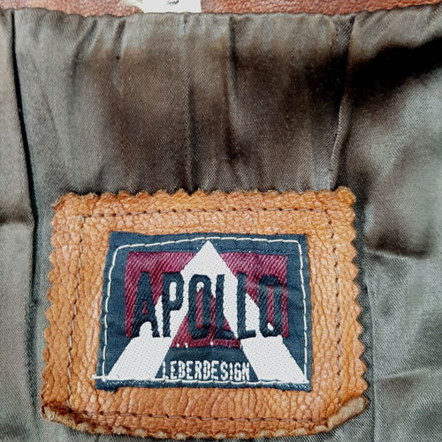 Apollo Leder Design Vintage Leather Vest lambskin size L used, brown