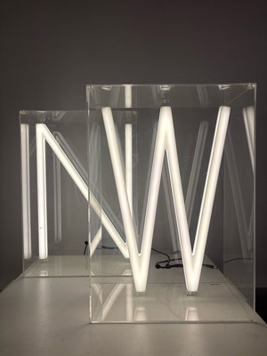 Illuminated led letters with warm light like new