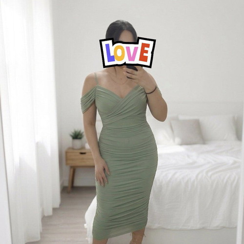Shein midi dress green new, unworn, size Large