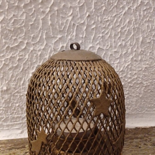 Hanging decorative candle holder used, vintage