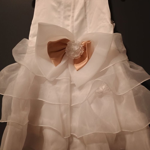 Bebe dress like new for 1-2 year old with roses for baptism or flower girl