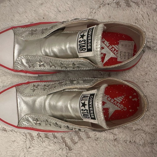 All Star Converse women's shoes silver used, size 37