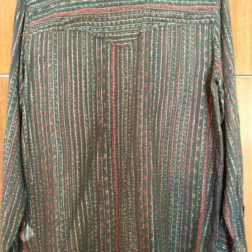 Antik Batik Boho cotton shirt with gold thread size M new