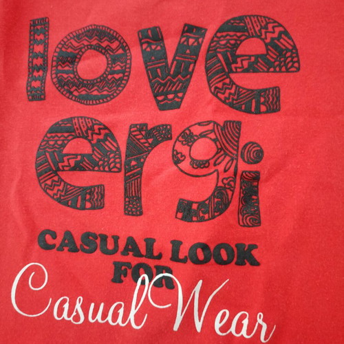 Energiers sleeveless top used, red with ruffle detail
