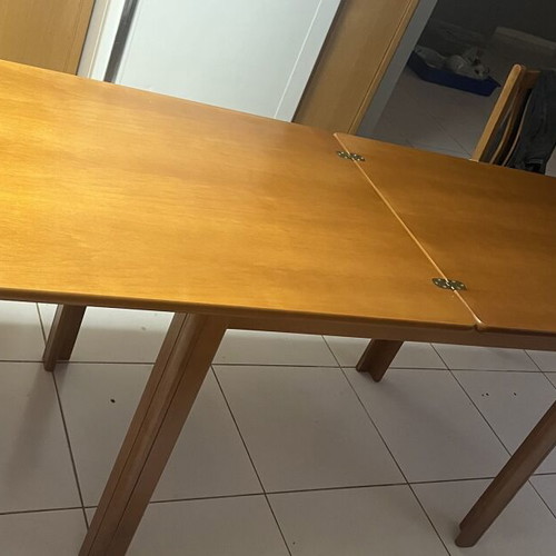 Solid wood kitchen table, extendable