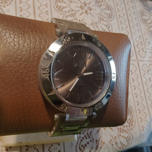IKI Men's Quartz Watch with Brown Dial and Roman Numerals