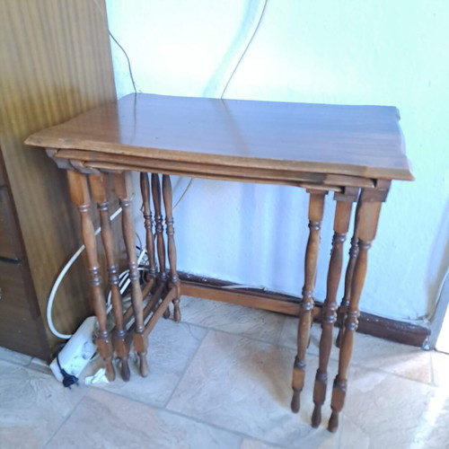 Triple wooden table like new