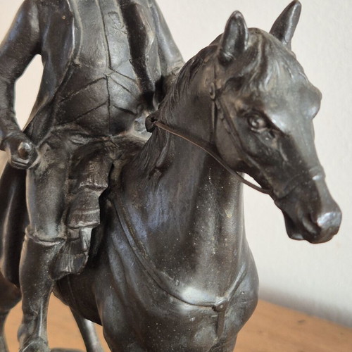 Zamak Napoleon Bonaparte Equestrian Statue, French Belle Époque