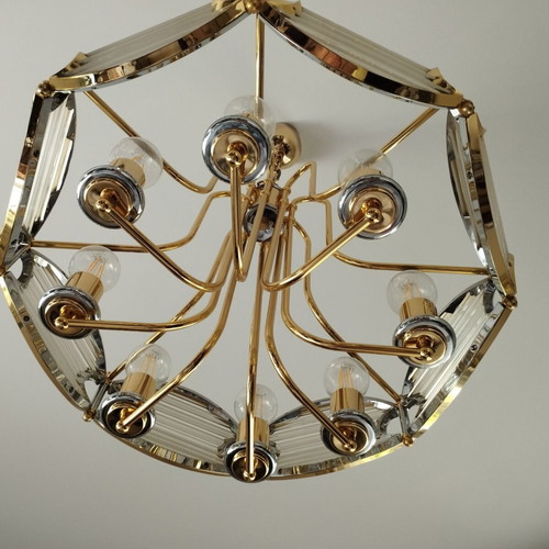 Ceiling light like new, 60×60 cm diameter, 8 E27 sockets